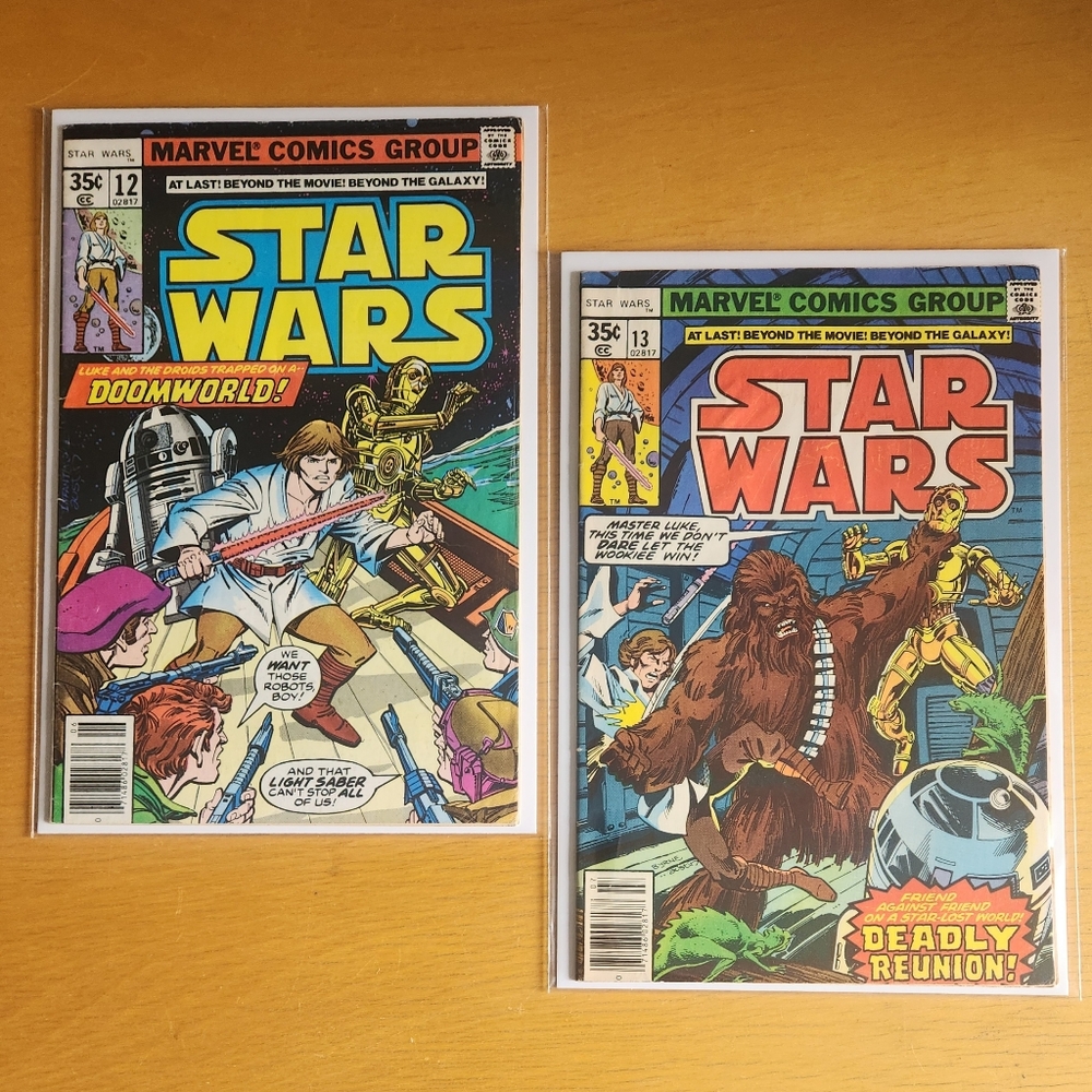 Star Wars #12 & #13, 1970s Marvel comic books (Lot of 2)